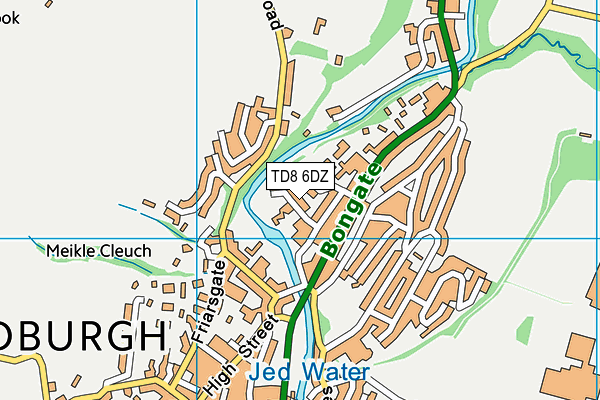 TD8 6DZ map - OS VectorMap District (Ordnance Survey)