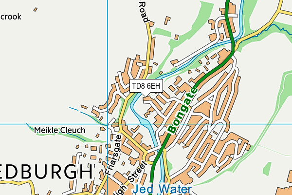 TD8 6EH map - OS VectorMap District (Ordnance Survey)