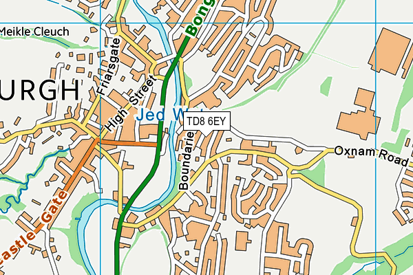 TD8 6EY map - OS VectorMap District (Ordnance Survey)