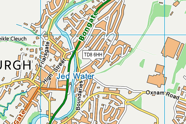 TD8 6HH map - OS VectorMap District (Ordnance Survey)