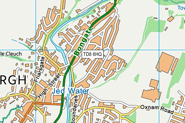 TD8 6HQ map - OS VectorMap District (Ordnance Survey)