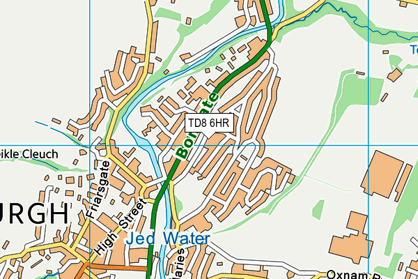 TD8 6HR map - OS VectorMap District (Ordnance Survey)