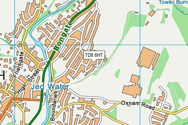 TD8 6HT map - OS VectorMap District (Ordnance Survey)