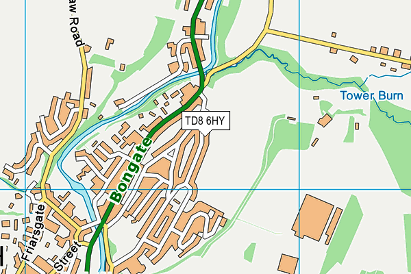 TD8 6HY map - OS VectorMap District (Ordnance Survey)