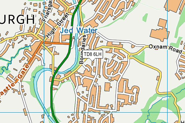 TD8 6LH map - OS VectorMap District (Ordnance Survey)