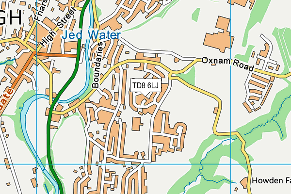 TD8 6LJ map - OS VectorMap District (Ordnance Survey)