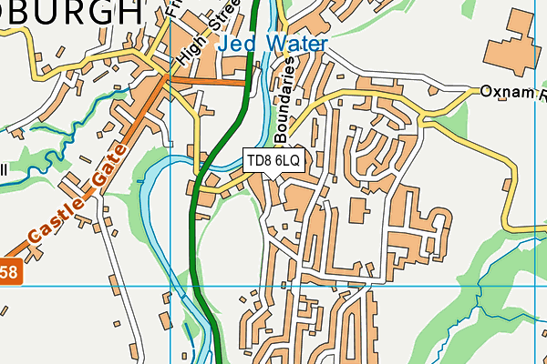 TD8 6LQ map - OS VectorMap District (Ordnance Survey)