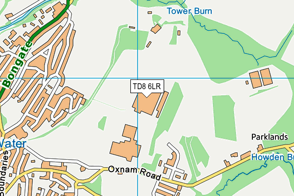 TD8 6LR map - OS VectorMap District (Ordnance Survey)