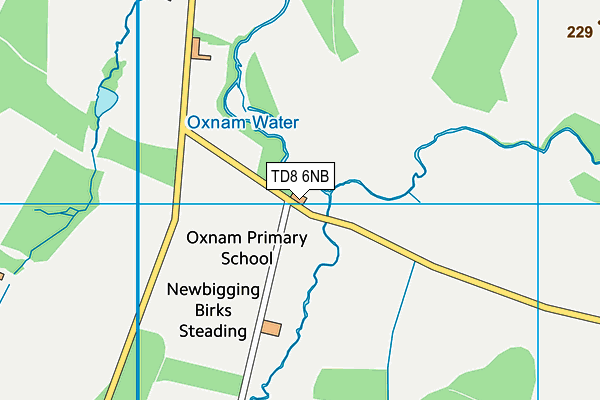 TD8 6NB map - OS VectorMap District (Ordnance Survey)
