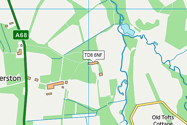 TD8 6NF map - OS VectorMap District (Ordnance Survey)