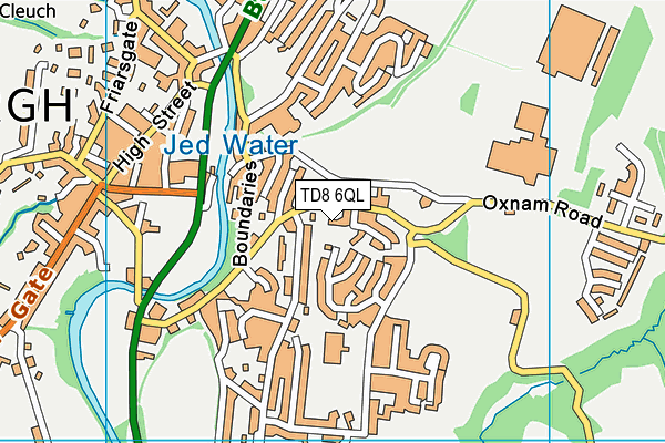TD8 6QL map - OS VectorMap District (Ordnance Survey)
