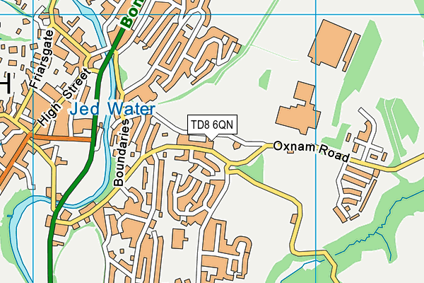 TD8 6QN map - OS VectorMap District (Ordnance Survey)