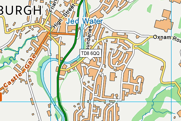 TD8 6QQ map - OS VectorMap District (Ordnance Survey)