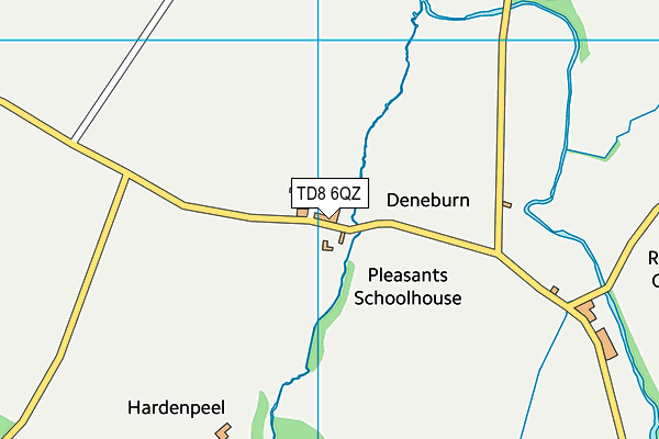 TD8 6QZ map - OS VectorMap District (Ordnance Survey)