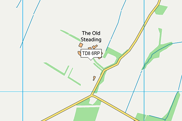 TD8 6RP map - OS VectorMap District (Ordnance Survey)