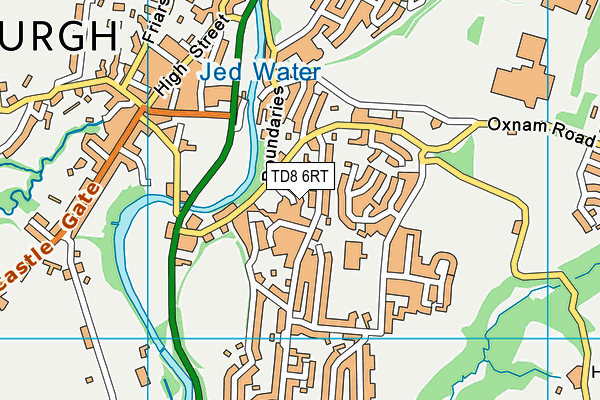TD8 6RT map - OS VectorMap District (Ordnance Survey)