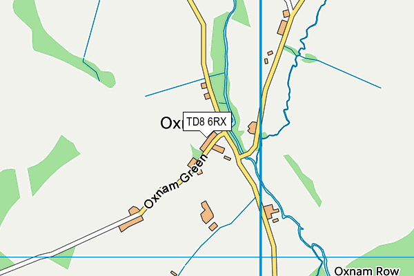 TD8 6RX map - OS VectorMap District (Ordnance Survey)