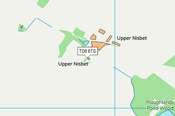 TD8 6TS map - OS VectorMap District (Ordnance Survey)