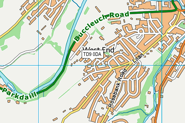 TD9 0DA map - OS VectorMap District (Ordnance Survey)