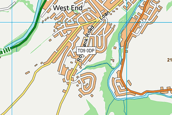 TD9 0DP map - OS VectorMap District (Ordnance Survey)