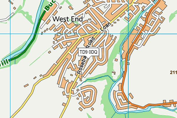 TD9 0DQ map - OS VectorMap District (Ordnance Survey)