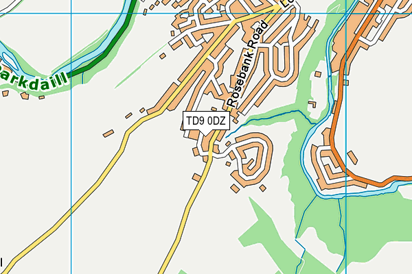 TD9 0DZ map - OS VectorMap District (Ordnance Survey)