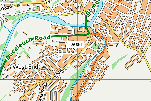 TD9 0HT map - OS VectorMap District (Ordnance Survey)