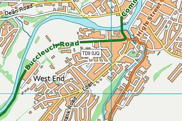 TD9 0JQ map - OS VectorMap District (Ordnance Survey)