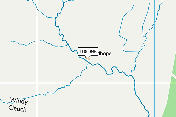 TD9 0NB map - OS VectorMap District (Ordnance Survey)