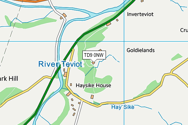 TD9 0NW map - OS VectorMap District (Ordnance Survey)