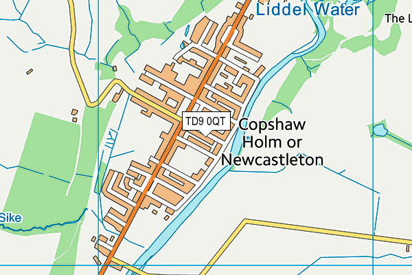 TD9 0QT map - OS VectorMap District (Ordnance Survey)