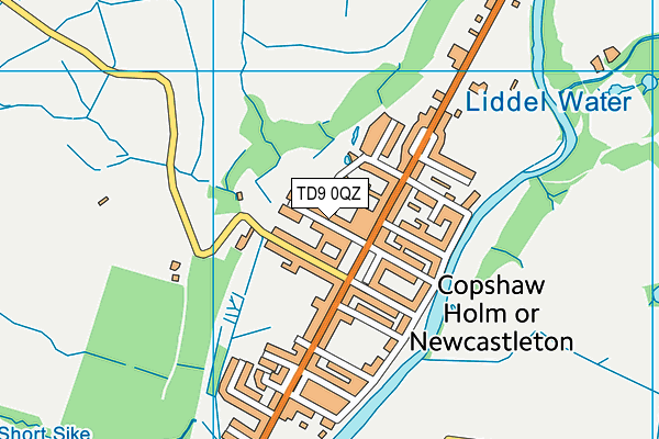 TD9 0QZ map - OS VectorMap District (Ordnance Survey)