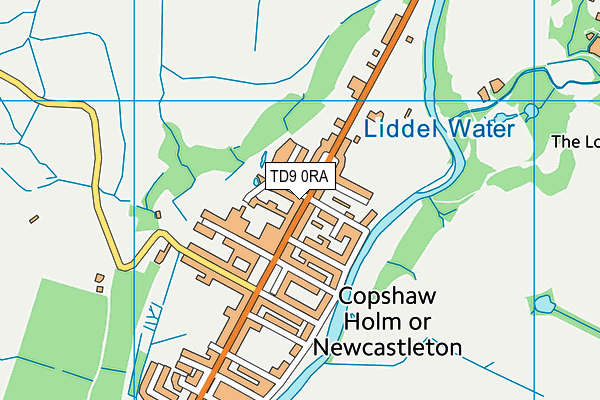 TD9 0RA map - OS VectorMap District (Ordnance Survey)