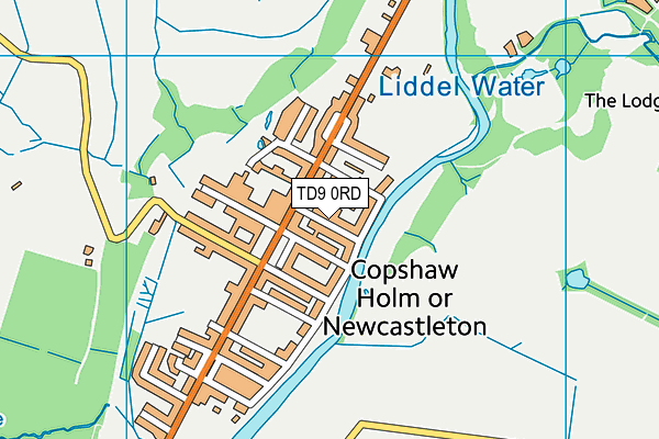 TD9 0RD map - OS VectorMap District (Ordnance Survey)