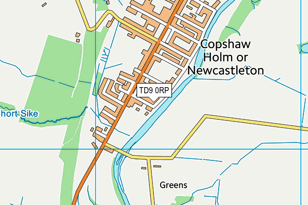 TD9 0RP map - OS VectorMap District (Ordnance Survey)