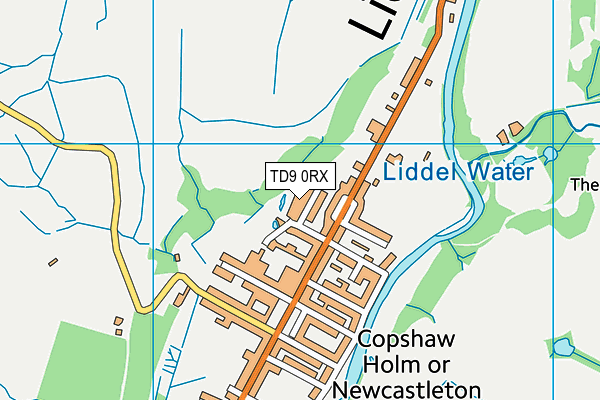 TD9 0RX map - OS VectorMap District (Ordnance Survey)