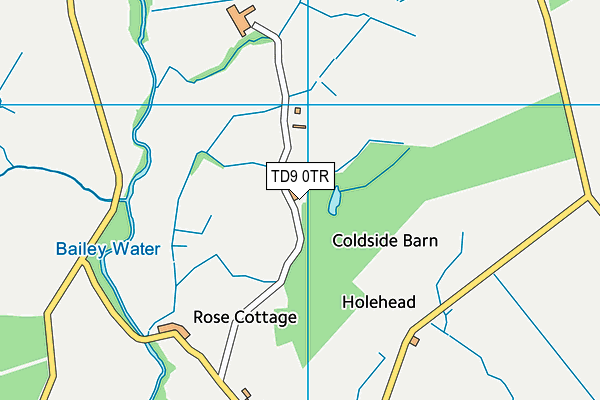 TD9 0TR map - OS VectorMap District (Ordnance Survey)