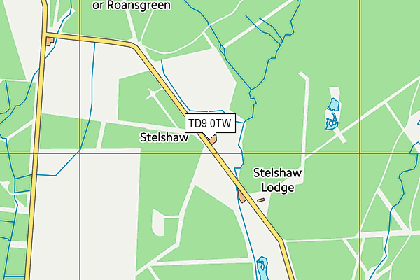 TD9 0TW map - OS VectorMap District (Ordnance Survey)