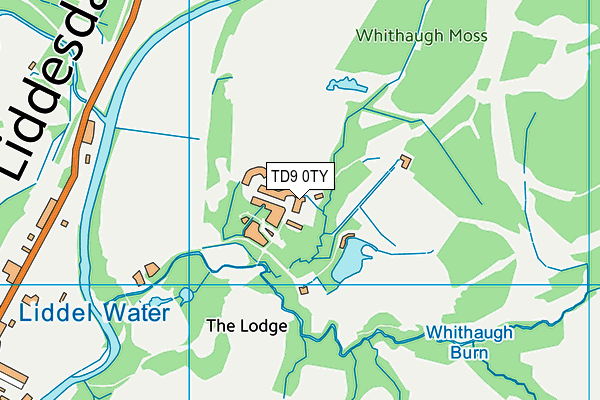 TD9 0TY map - OS VectorMap District (Ordnance Survey)