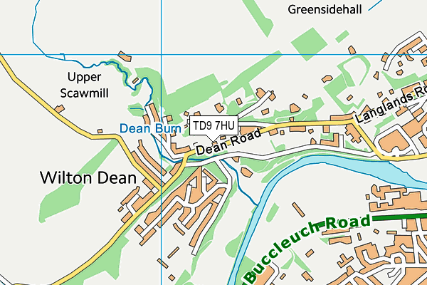 TD9 7HU map - OS VectorMap District (Ordnance Survey)