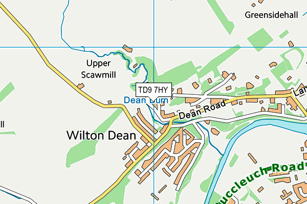 TD9 7HY map - OS VectorMap District (Ordnance Survey)