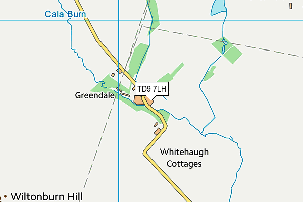 TD9 7LH map - OS VectorMap District (Ordnance Survey)