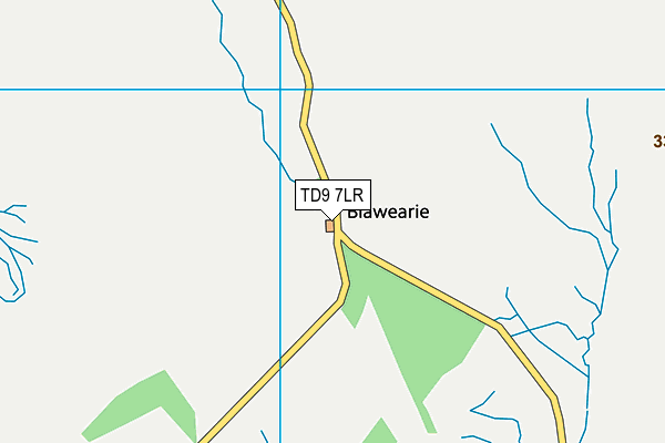 TD9 7LR map - OS VectorMap District (Ordnance Survey)