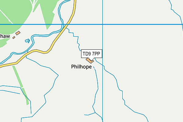 TD9 7PP map - OS VectorMap District (Ordnance Survey)