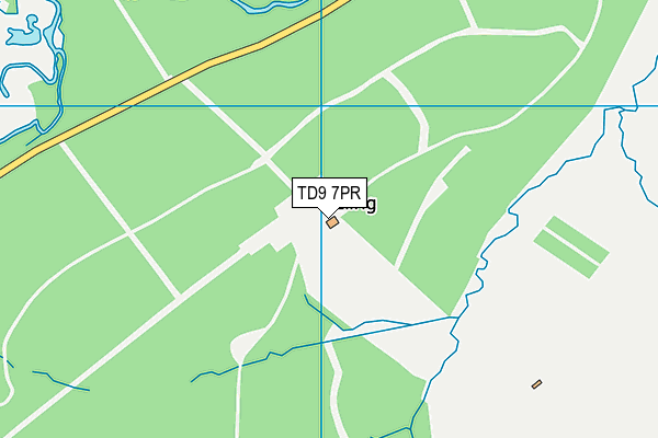 TD9 7PR map - OS VectorMap District (Ordnance Survey)