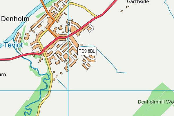 TD9 8BL map - OS VectorMap District (Ordnance Survey)