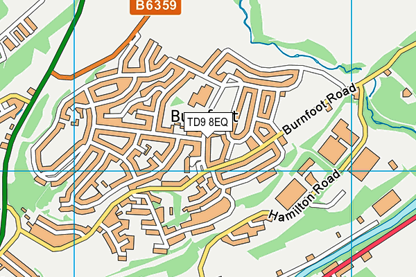 TD9 8EQ map - OS VectorMap District (Ordnance Survey)