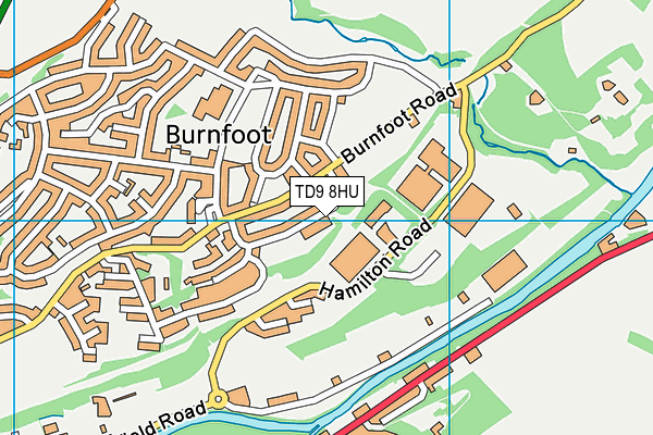 TD9 8HU map - OS VectorMap District (Ordnance Survey)