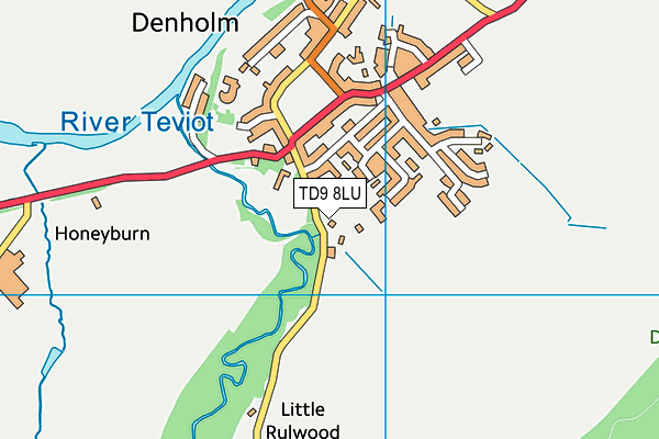 TD9 8LU map - OS VectorMap District (Ordnance Survey)