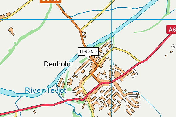 TD9 8ND map - OS VectorMap District (Ordnance Survey)